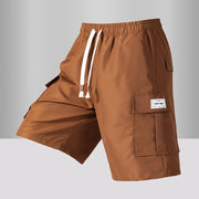 Summer Men's Cargo Shorts 2025 Loose Casual Below Knee Pants Elastic Waist Plus Size Outdoor Jogging Tactical Capri Sweatpants