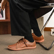 Men's Wide-toe Barefoot Shoes Lightweight Soft-soled Casual Walking Minimalist Breathable Artificial Leather Low-top Sneakers