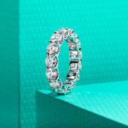 AnuJewel  4.5mm D Color Moissanites Eternity Band Ring 925 Sterling Silver Wedding Rings for Women Jewelry Gifts Wholesale