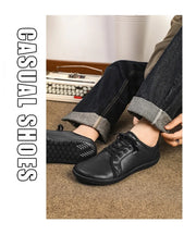 Men's Wide-toe Barefoot Shoes Lightweight Soft-soled Casual Walking Minimalist Breathable Artificial Leather Low-top Sneakers