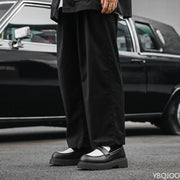 2025 Fashion New Men's Workwear Casual Big Toe Leather Shoes Niche Low Top Thick Sole Height Increasing Set Foot Men's Shoes