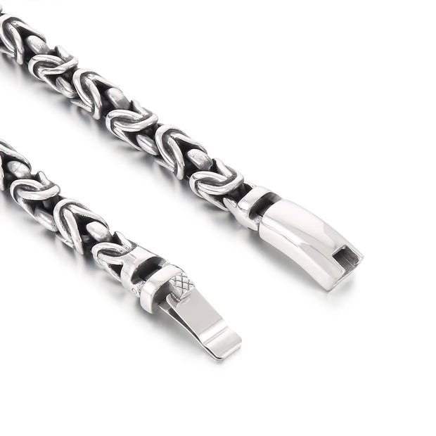 8mm Singular Byzantine Chain Bracelet & Necklace - Stainless Steel 316L - KB170399-KJX