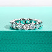 AnuJewel  4.5mm D Color Moissanites Eternity Band Ring 925 Sterling Silver Wedding Rings for Women Jewelry Gifts Wholesale
