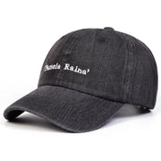 Unisex Pamela Raina Letter Embroidery Wash Baseball Caps Adjustable Casual Hats Spring and Autumn Outdoor Sunscreen Hat