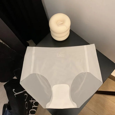 Summer Ice Silk Seamless Underwear Ladies Summer Ultra-thin Sense Quick-drying Pants 3D Peach Hip Fitness Briefs Panties